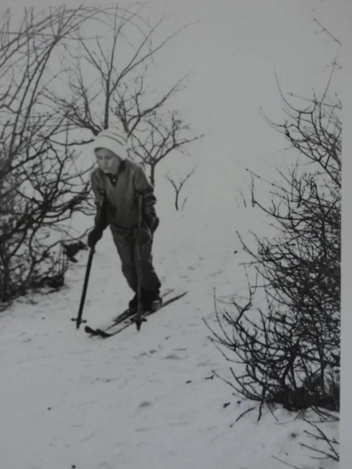 Az első síelések – Fotó: a szerző archívuma