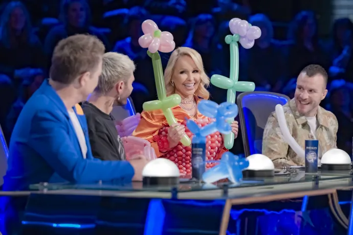 Geszti Péter, ByeAlex, Köllő Babett és Molnár Áron – Fotó: Szabó Gábor / RTL