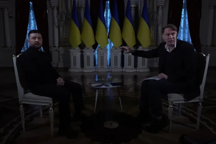 Áramszünet volt az interjú során, amiben Zelenszkij azt mondta, szerinte nem kell félniük Trumptól