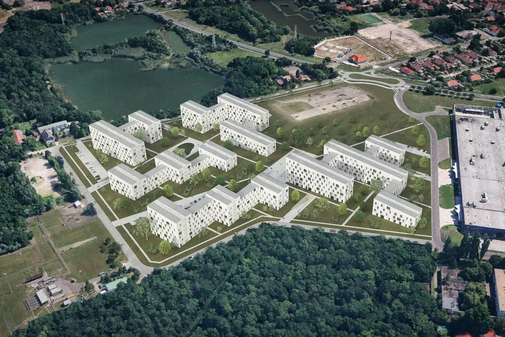 Erős kormányzati rásegítéssel és önkormányzati aggodalmak között épül a 100 milliárd forintos lakópark Szegeden