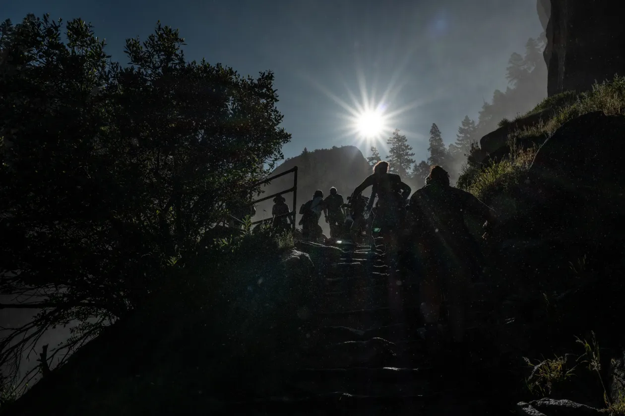 A Vernal Falls felé vezető lépcsősor – Fotó: Bődey János / Telex
