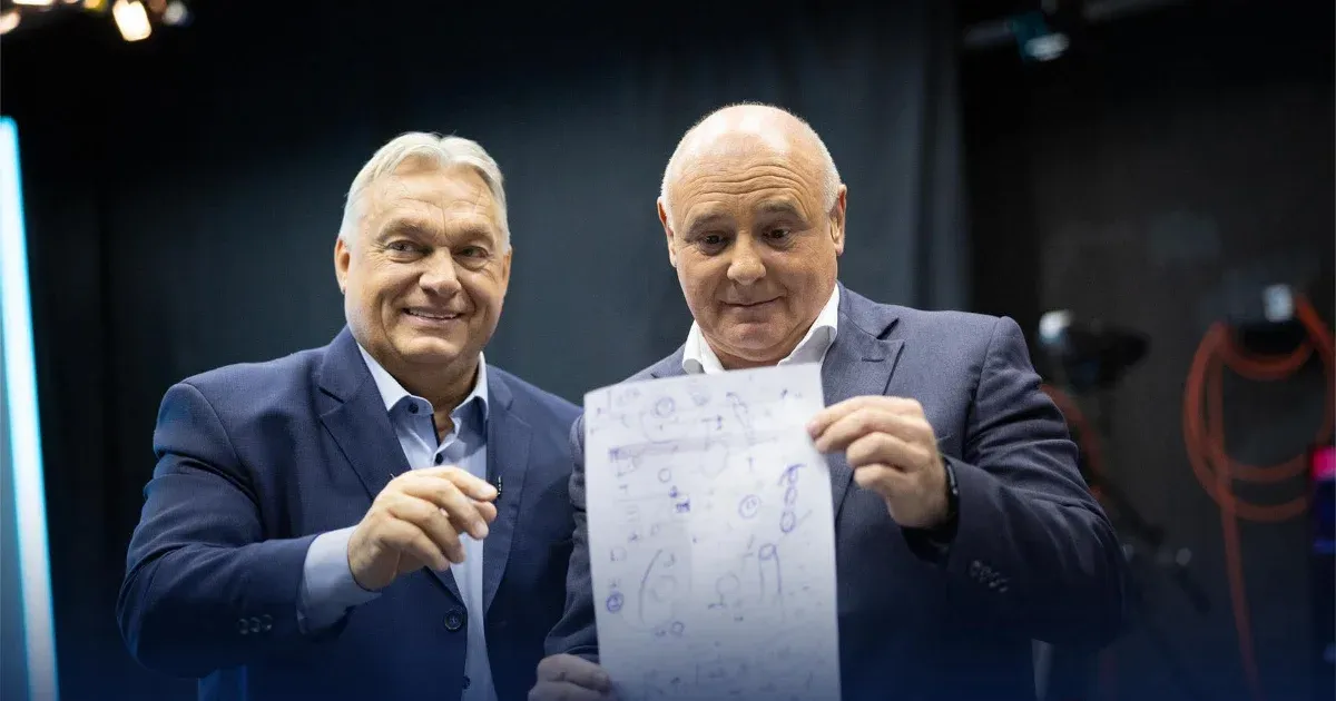 Orbán Viktor megmagyarázta, miért rajzol furcsa krikszkrakszokat interjú közben
