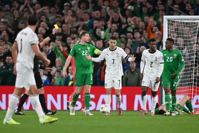 Kikaptak a portugálok Dublinban, C. Ronaldót kiállították, éles lesz vasárnap az utolsó vb-selejtező