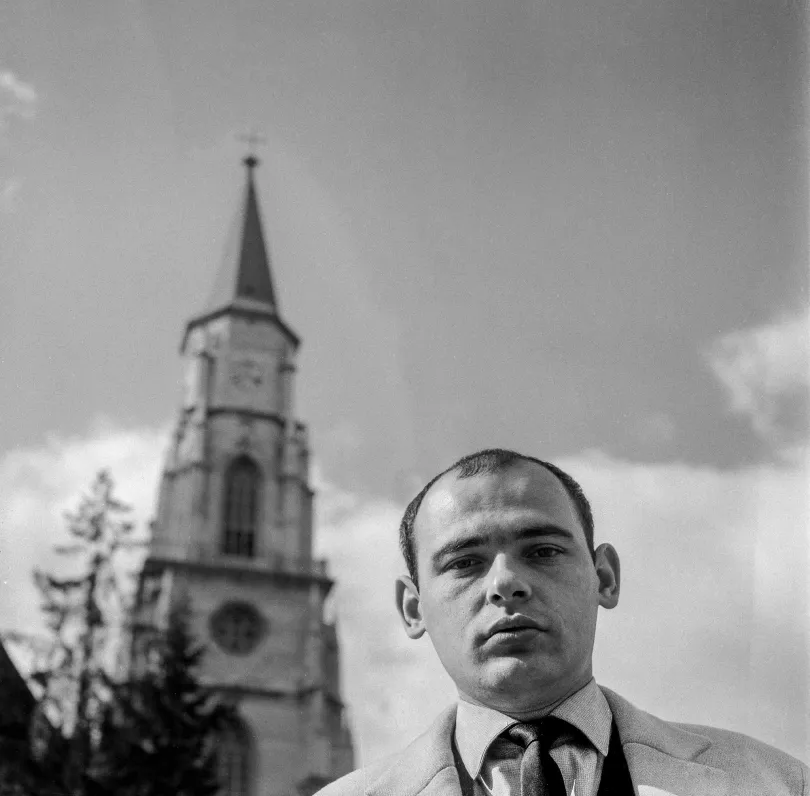 Bardocz Barna szobrász és Szilágyi István író – Fotó: Palocsay Zsigmond / Azopan Fotóarchívum