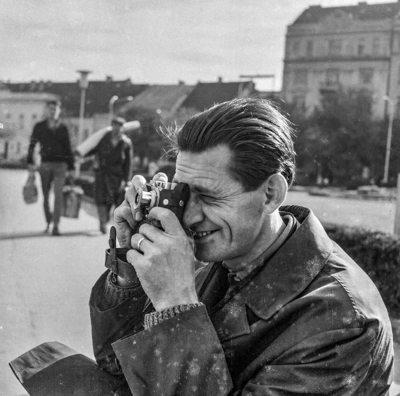 Bajor Andor író, költő, humorista és Saszet Géza költő – Fotó: Palocsay Zsigmond / Azopan Fotóarchívum