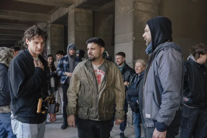 Ladányi Jancsó Jákob, Schwarcz Ádám és Pándi Balázs a forgatáson – Fotó: Nagy-Peti Lili