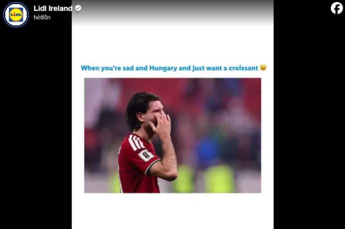 A magyar válogatott kiesésén élcelődik az írországi Lidl