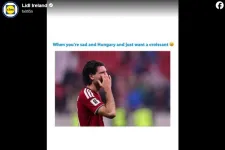 A magyar válogatott kiesésén élcelődik az írországi Lidl