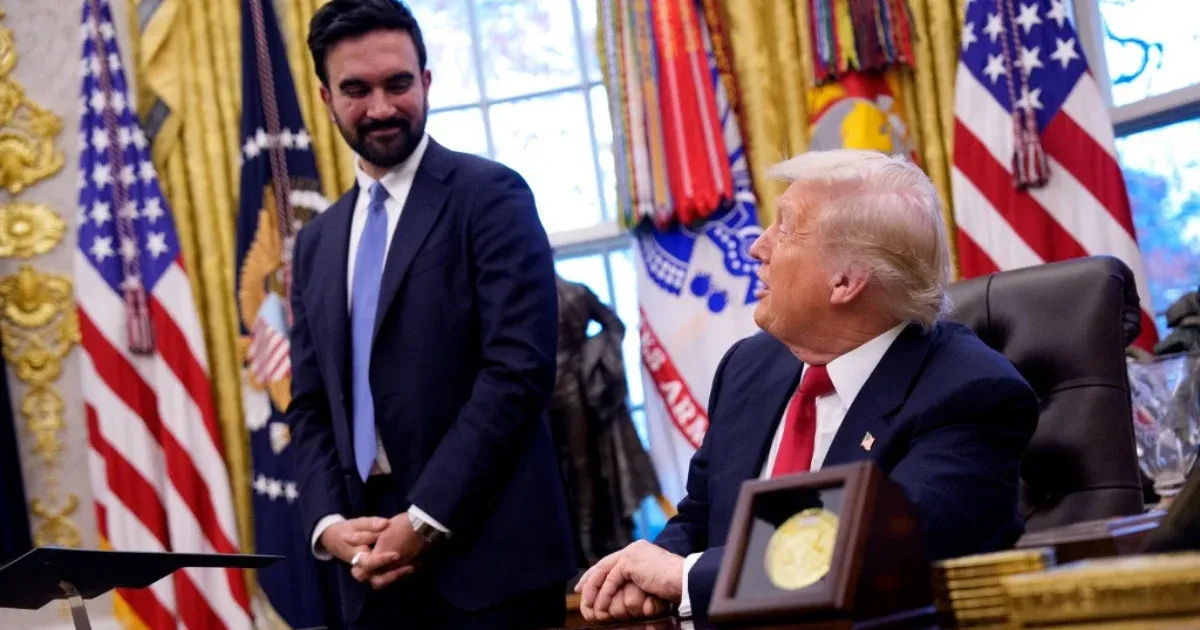 Meglepően jó hangulatban találkozott egymással Trump és New York új polgármestere