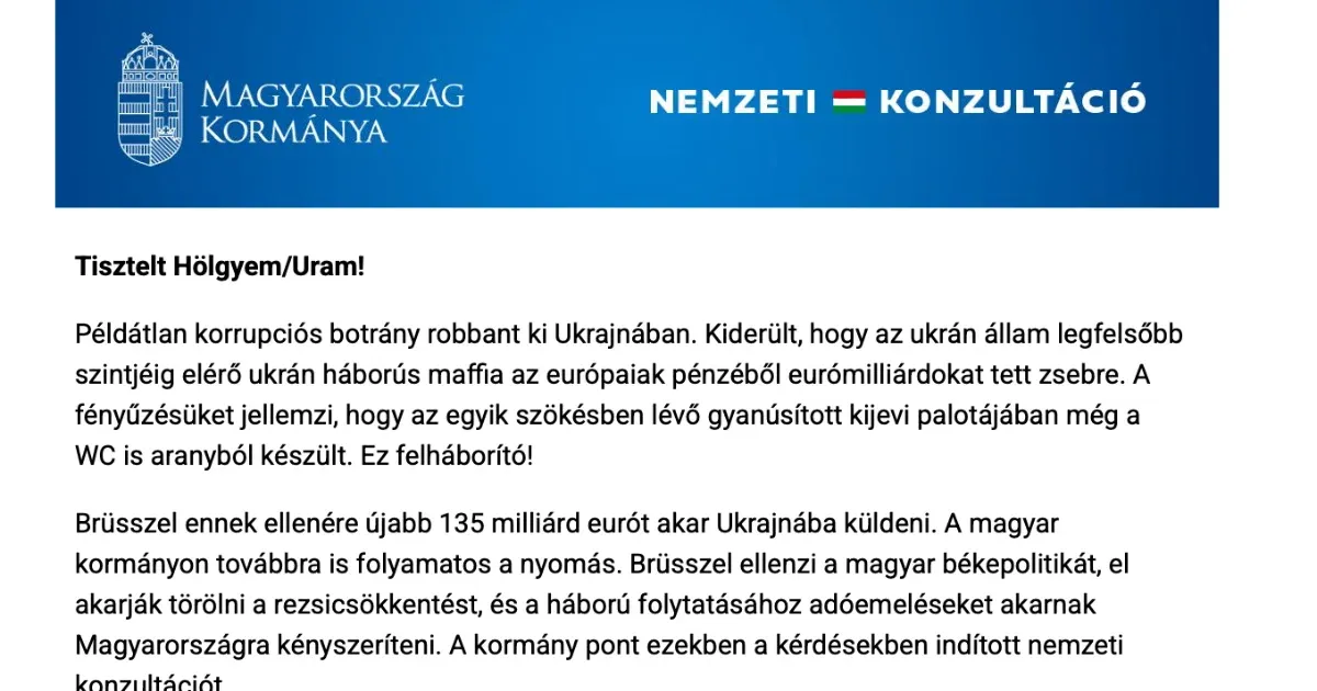Az ukrán háborús maffiáról tájékoztat ezúttal a kormány a vakcinainfós emailcímeken