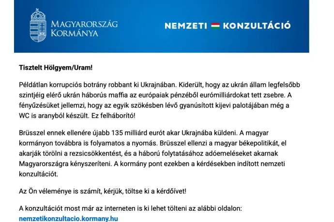 Az ukrán háborús maffiáról tájékoztat ezúttal a kormány a vakcinainfós emailcímeken