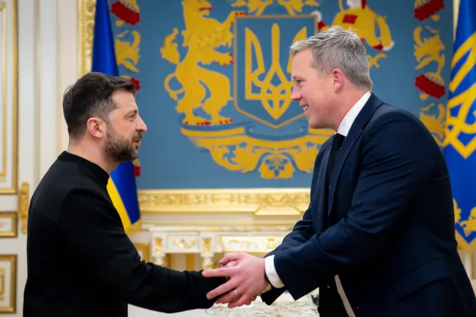 Volodimir Zelenszkij és Dan Driscoll találkozója Kijevben 2025. november 20-án – Fotó: Handout / Ukrainian Presidential Press Service / AFP