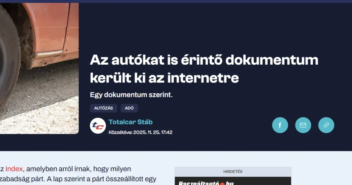 444: A lapvezetés kérte, hogy a Totalcaron szemlézzék az Index cikkét a Tisza állítólagos adóemeléseiről