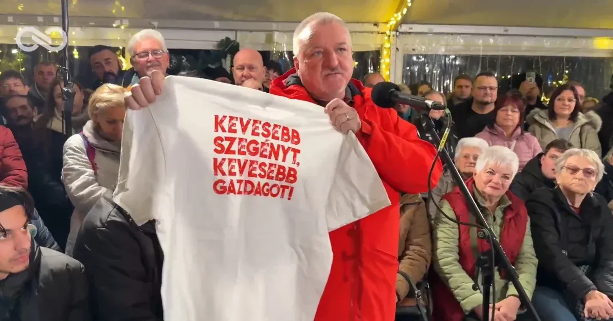 Pólóval és törvényjavaslattal várta az MSZP elnöke Magyar Pétert Edelényben