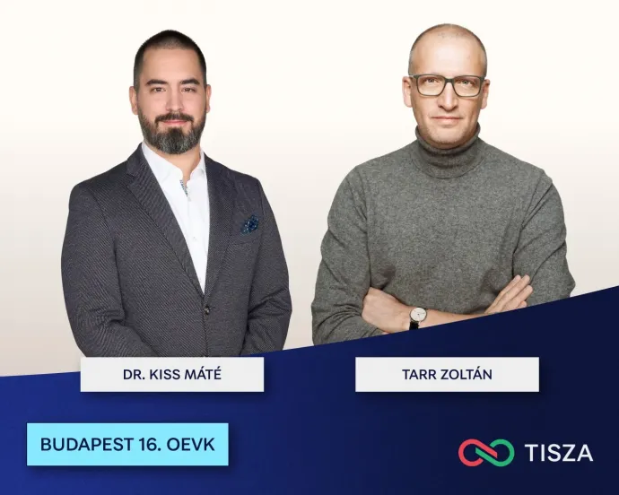 Kiss Máté és Tarr Zoltán – Fotó: Tisza Párt / Facebook