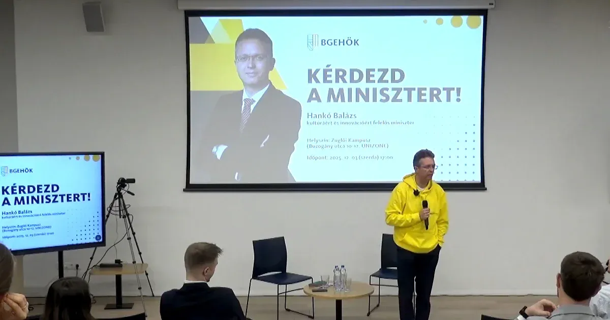 Önök lopták el a pénzt! – kiabálásba torkollt Hankó Balázs vitája egy egyetemistával a BGE-n