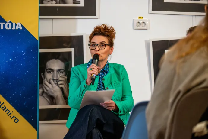 Toró Tibor politológus és Vig Emese újságíró, a Transtelex vezető szerkesztője – Fotó: Tamás Zsófia / Transtelex