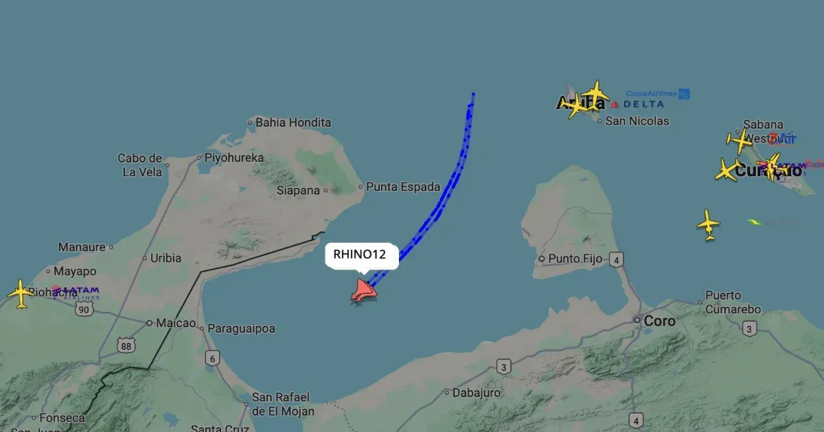 Rekord mennyiségű ember követte online, hogy két amerikai vadászgép köröz a venezuelai öböl felett