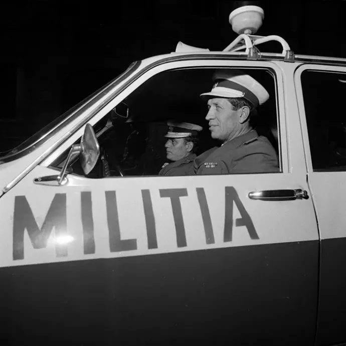 Milicisták Kolozsváron a 70-es években – Fotó: Minerva Fotóarchívum