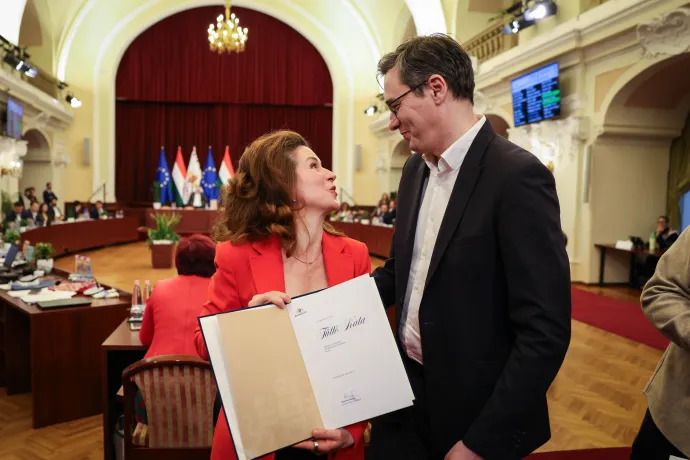 Tüttő Kata és Karácsony Gergely – Fotó: Huszti István / Telex