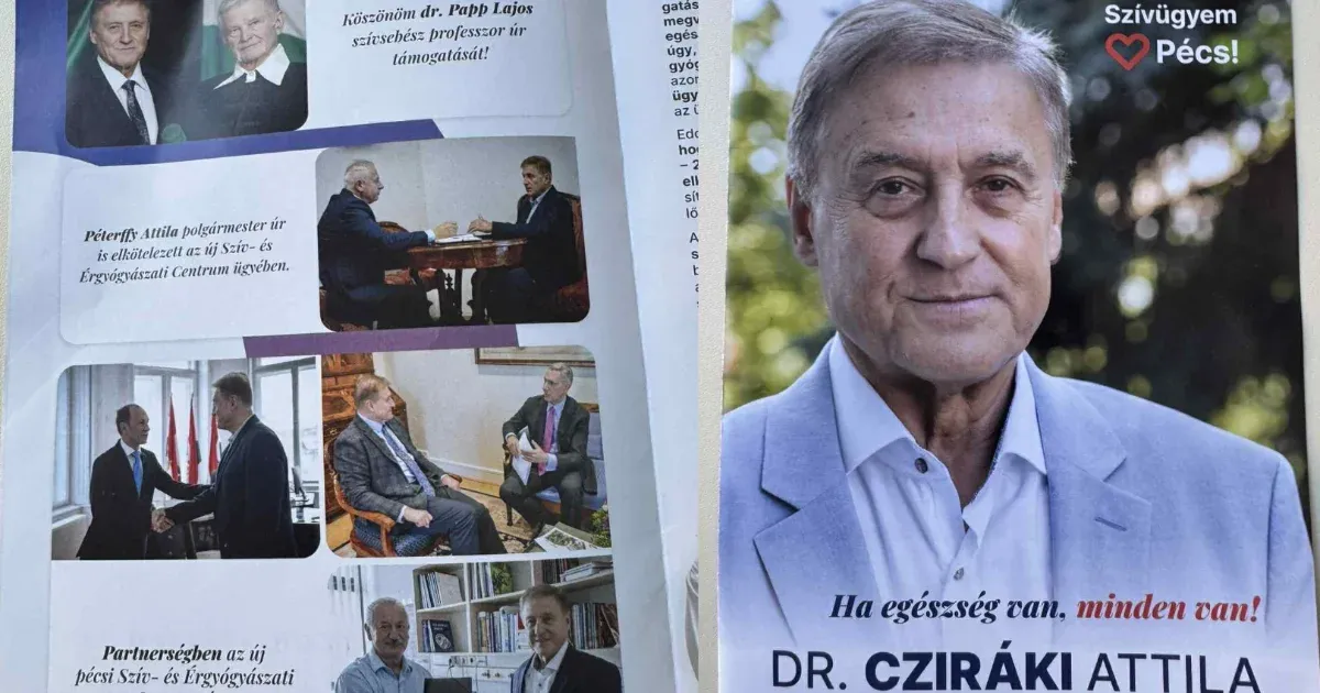A Fidesz pécsi képviselőjelöltje olyan kampánykiadványt adott ki, amiben egy szóval sem említik a Fideszt