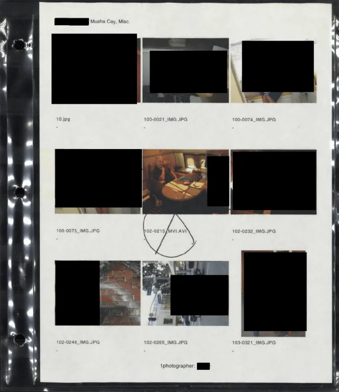 Az egyik, részben kitakart dokumentumoldal – Fotó: U.S. Justice Department / Reuters