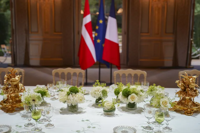 A fogadásoknak helyt adó étkező az Élysée-palotában – Fotó: Frederic Petry / Hans Lucas / AFP