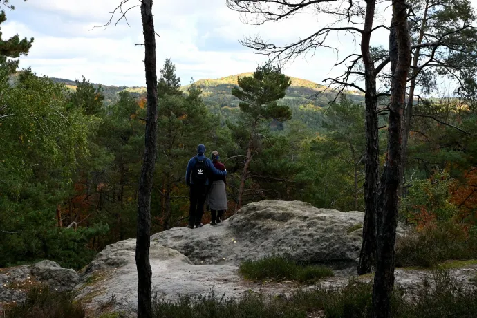 Az Obraznice-barlang, erdő, kilátó és sziklaudvar – Fotó: Tenczer Gábor / Telex