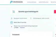 Nettó 310 ezer forintért keresnek éjszakás felügyelőt a Szőlő utcába
