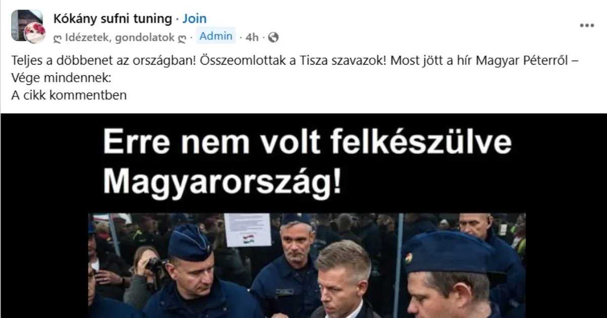 Mesterséges intelligenciával készült szemetet posztoló oldal vette át a Kókány sufni tuning csoport irányítását