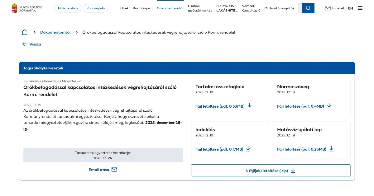Napokkal előbb kihirdették az örökbefogadásról szóló kormányrendeletet, mint a társadalmi egyeztetése lejárt volna
