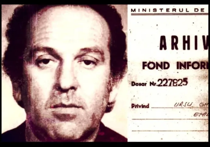 Gheorghe Ursu arcképe és dossziéja – Forrás: a belügyminisztérium archívuma