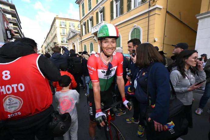 Valter Attila a 116. Milano-Sanremo 289 km-es egynapos verseny után, 2025. március 22-én Sanremóban, Olaszországban – Fotó: Dario Belingheri / Getty Images