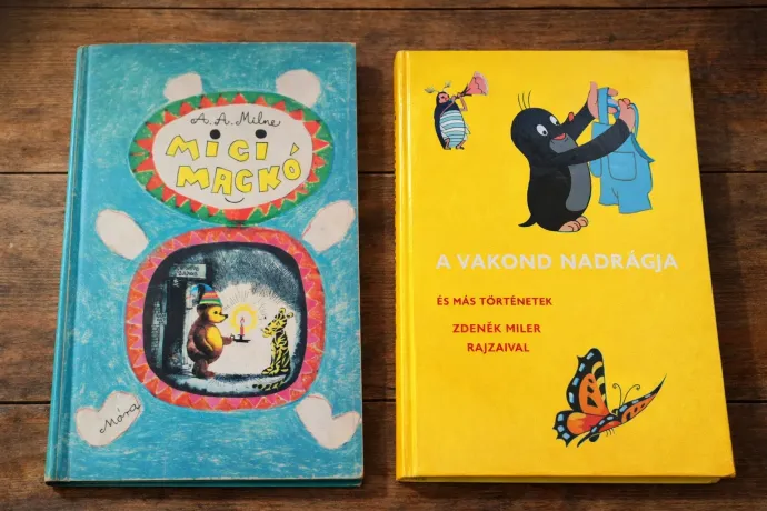 A Micimackó és a Kisvakond kiadásai a 60-as évekből – Forrás: Móra kiadó