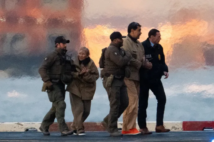 Madurót és feleségét, Cilia Florest helikopterrel szállították Manhattanbe – Fotó: Adam Gray / ADAM GRAY