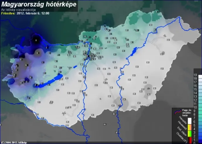 A 2012-es nagy havazás – Forrás: Időkép