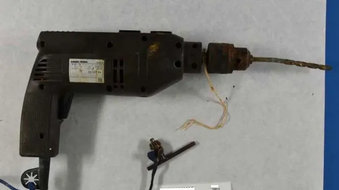 A gyilkossághoz használt fúró – Fotó: RAI