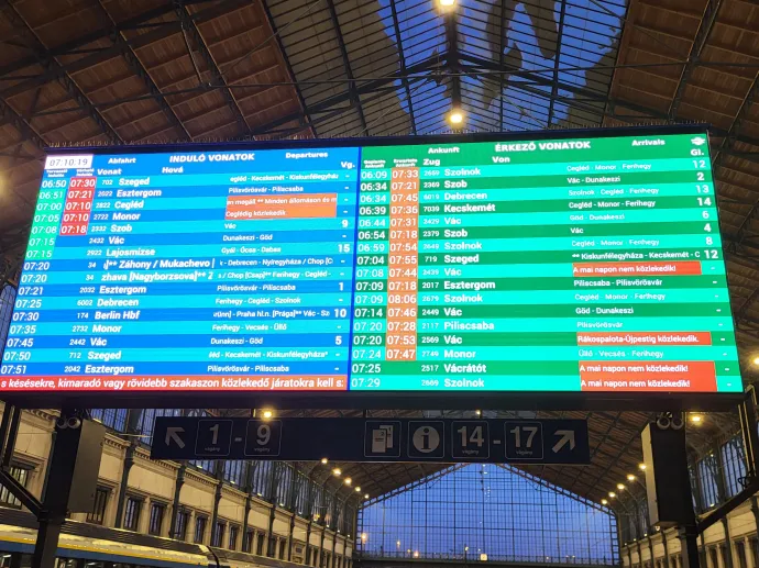 A Nyugati pályaudvar január 8-án reggel – Fotó: Olvasónk