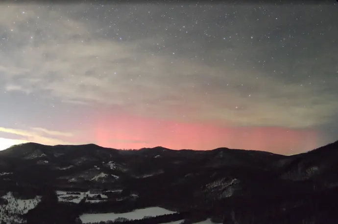 A kemény tél meghozta a sarki fényt is Magyarországra