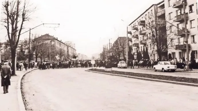 A brassói tüntetés – Fotó: Brassó 1987 Egyesület