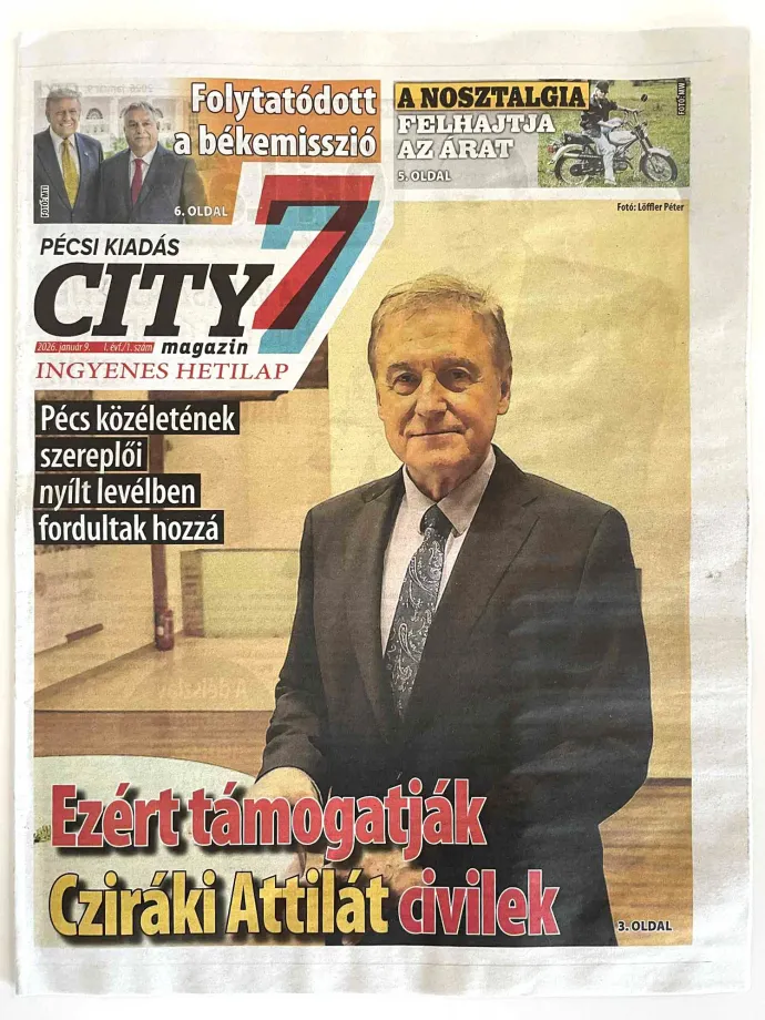 A City7 magazin címlapjára a Fidesz friss jelöltje került – Fotó: Olvasói fotó / Telex