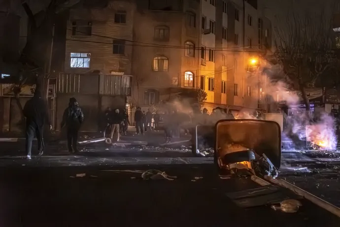 Tüntetés Teheránban 2026. január 9-én – Fotó: Khoshiran / Middle East Images / AFP