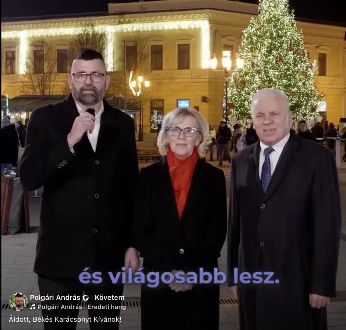 Polgári András boldog karácsonyt kíván – Fotó: Polgári András / Facebook