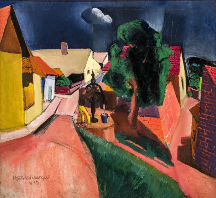 Ilosvai Varga István: Viharos szentendrei utca (1933) – Fotó: Ferenczy Múzeumi Centrum