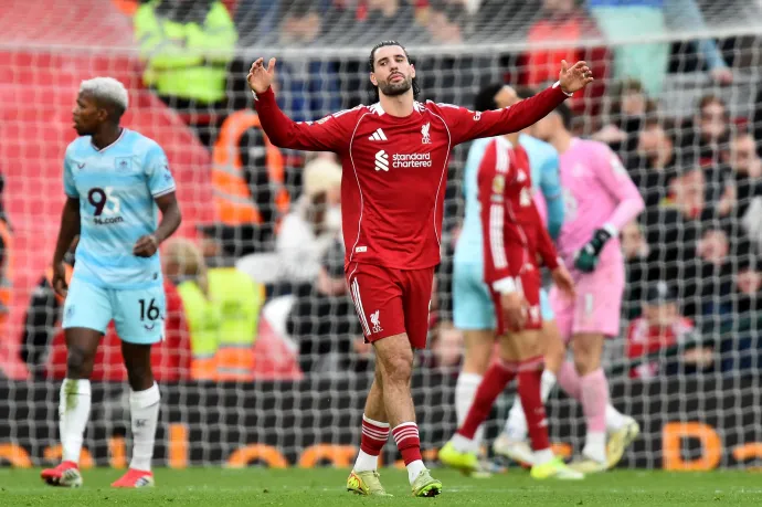 Szoboszlai Dominik kihagyta a tizenegyest, ismét pontokat vesztett a Liverpool