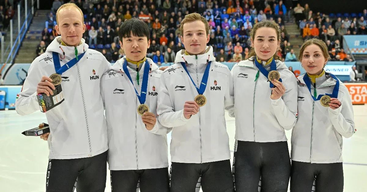 Bronzérmes lett a magyar vegyes váltó a rövidpályás gyorskorcsolya Eb-n