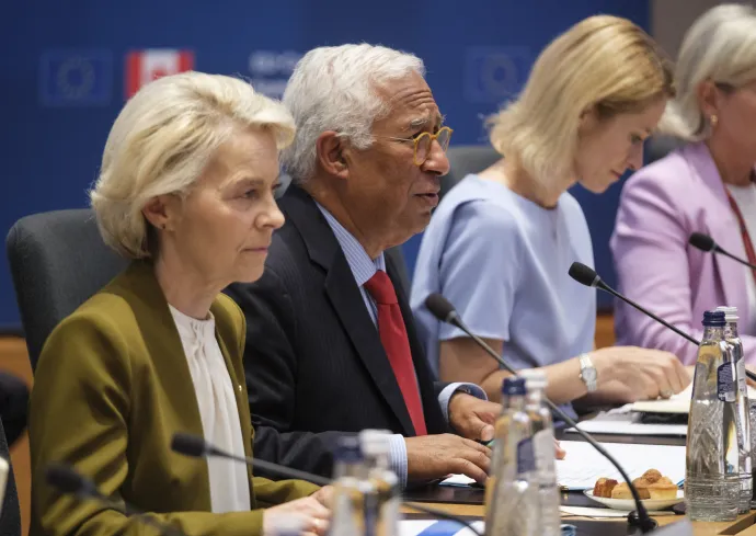 Ursula von der Leyen, António Costa és Kaja Kallas 2025. június 23-án Brüsszelben – Fotó: Thierry Monasse / Getty Images