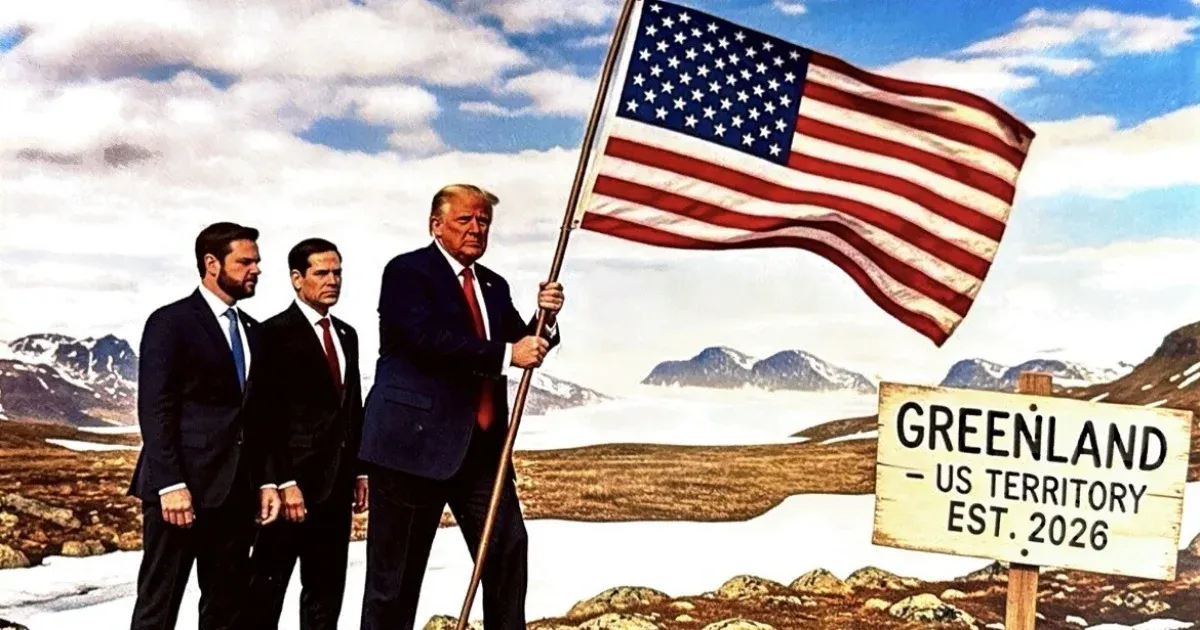 Trump olyan MI-generált képet posztolt, amin Grönland már amerikai terület