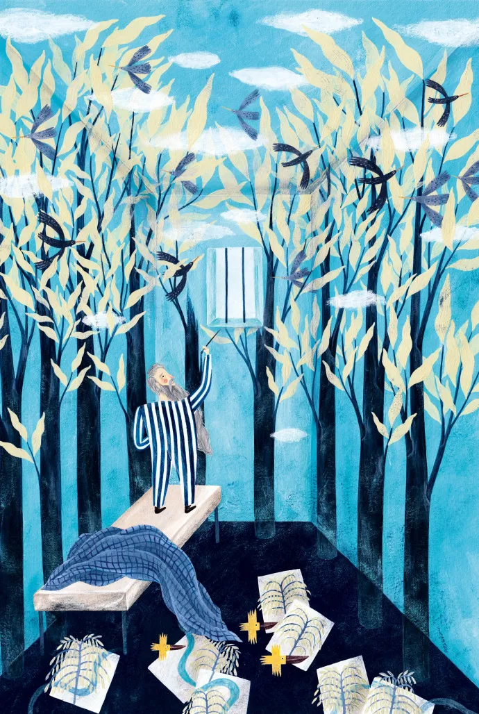 Kürti Andrea illusztrációja a Teofil című kötetben