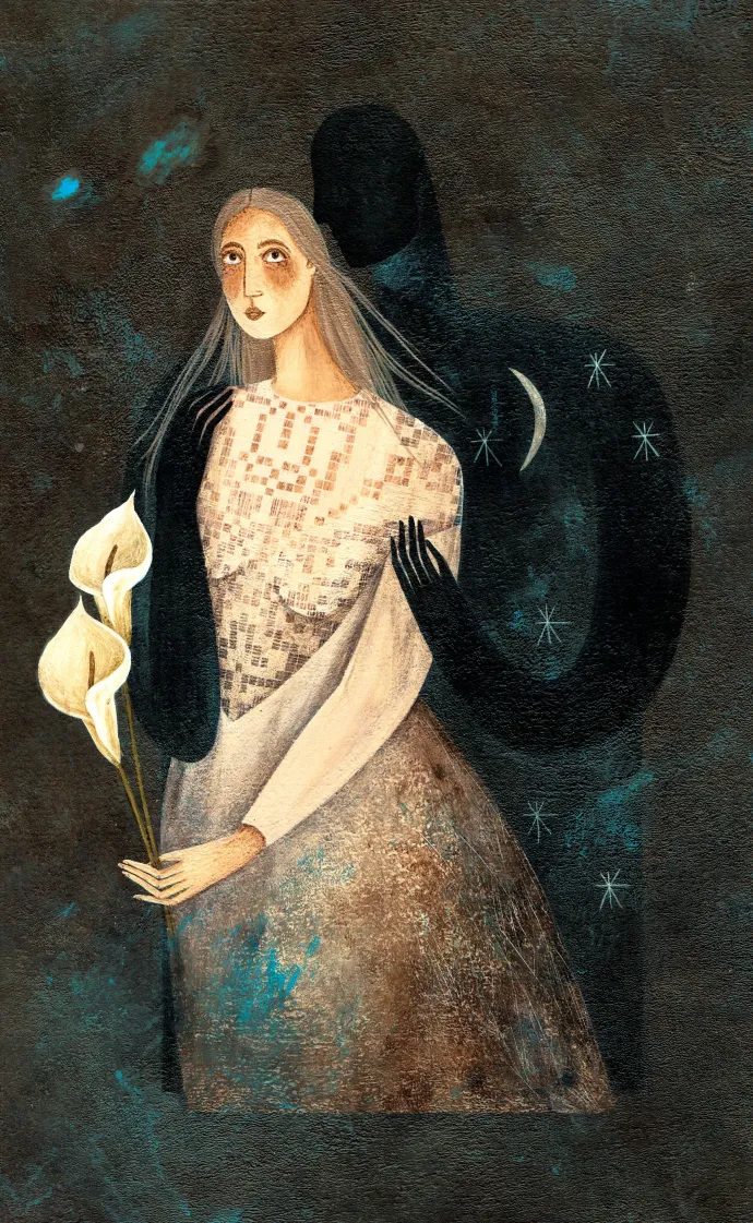 Kürti Andrea illusztrációja A mennybe vitt leány című kötetben